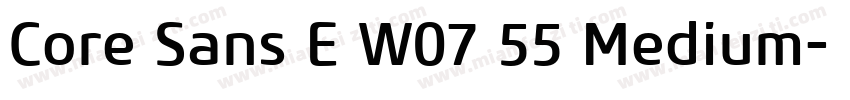 Core Sans E W07 55 Medium字体转换